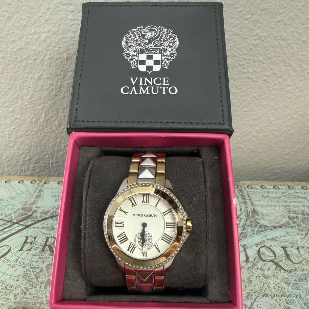 Vince Camuto Gold and Silver Watch